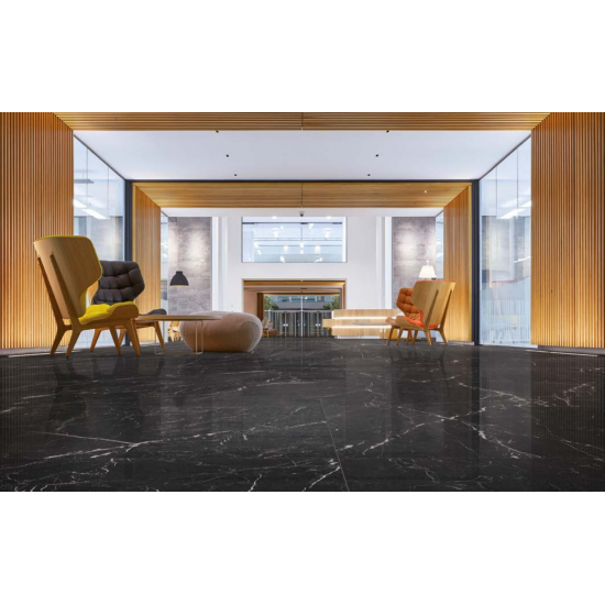 Πλακάκι Marazzi Allmarble Elegant Black Lux Rt 75x150 cm M393 Γυαλιστερό Μαρμαριζέ